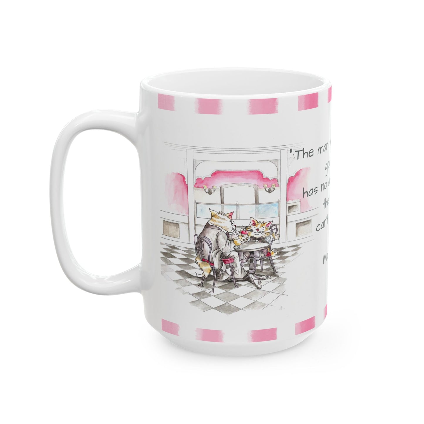 Kitty Fun Mug “The man who doesn’t read…”