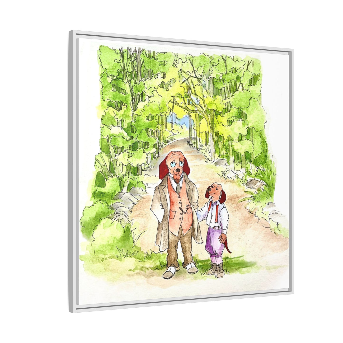 Dogi Fun Matte Canvas Framed