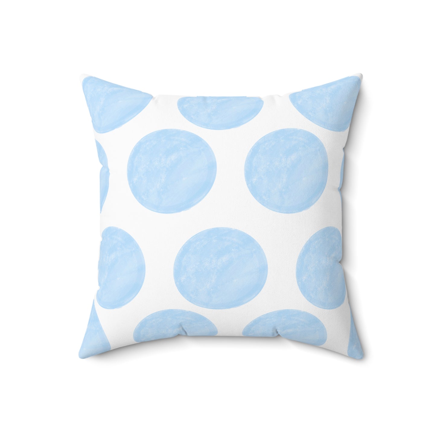 Polka Dot Palette Polyester Square Pillow light blue