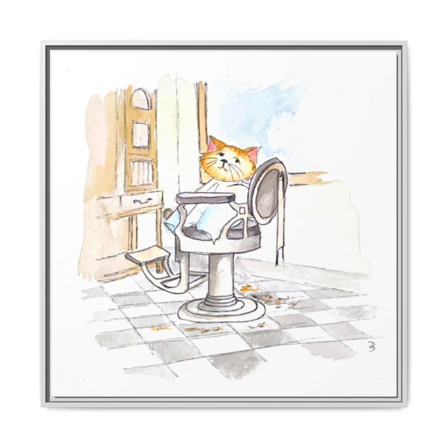 Kitty Fun Matte Canvas Framed
