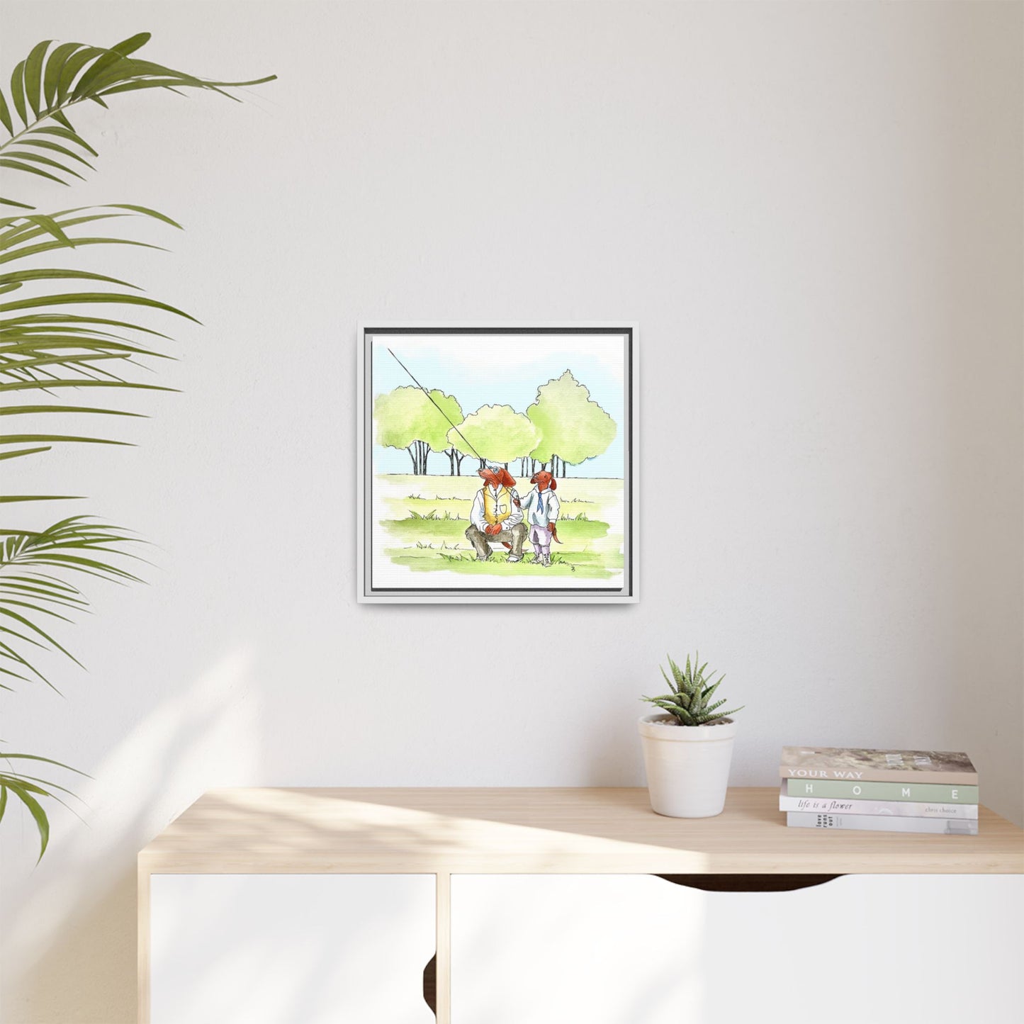 Dogi Fun Matte Canvas Framed