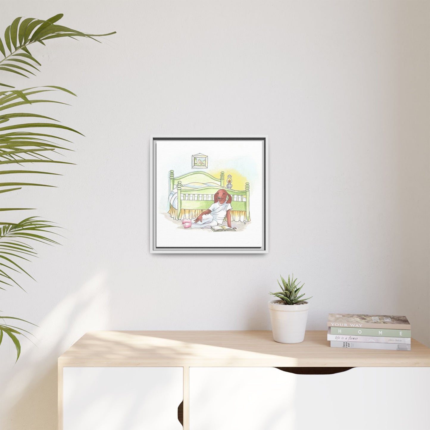 Dogi Fun Matte Canvas Framed