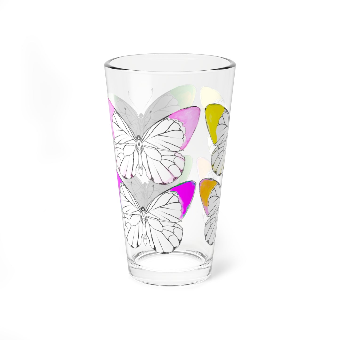 Pint Glass, 16oz Flutter Sips