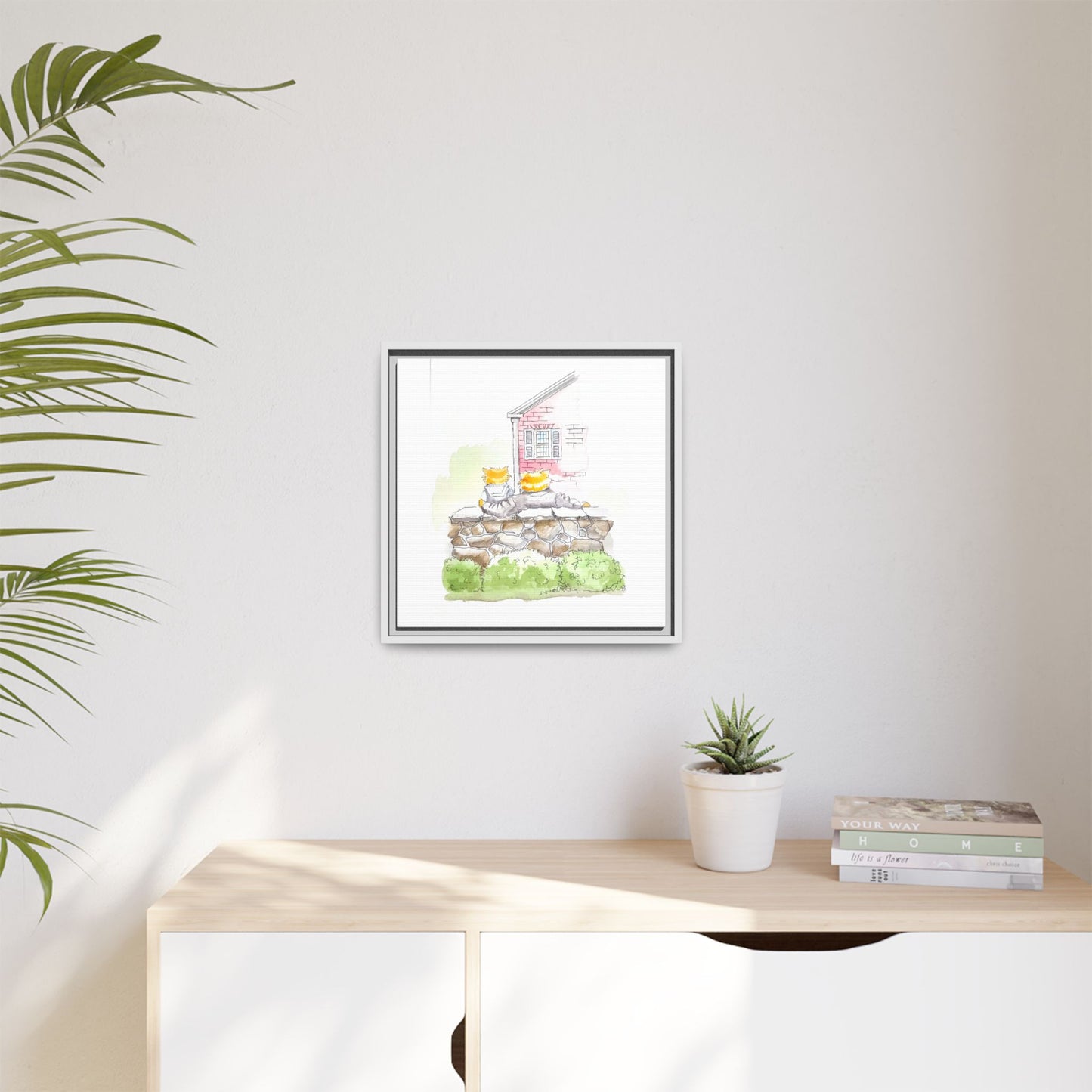 Kitty Fun Matte Canvas Framed