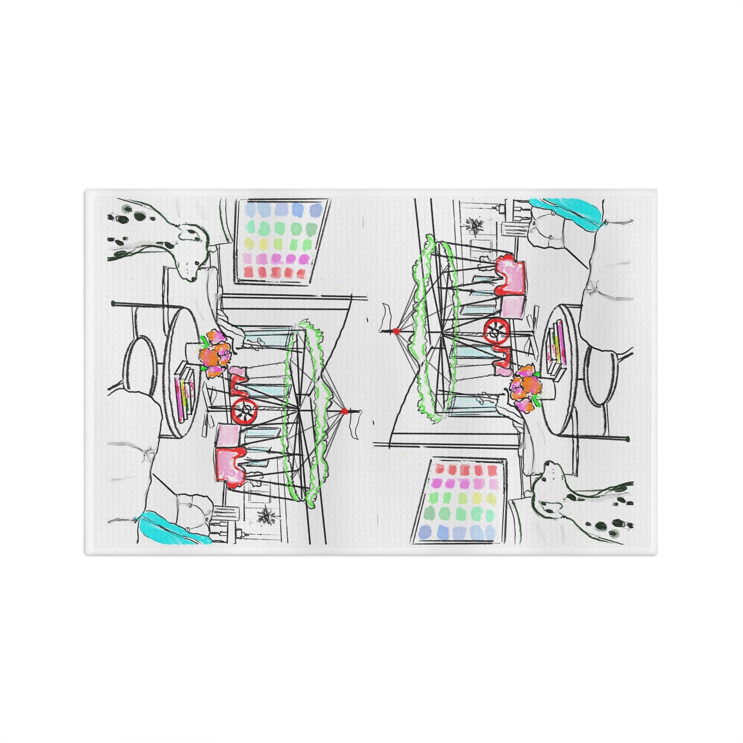Dish Towels Microfiber Interior Illustration