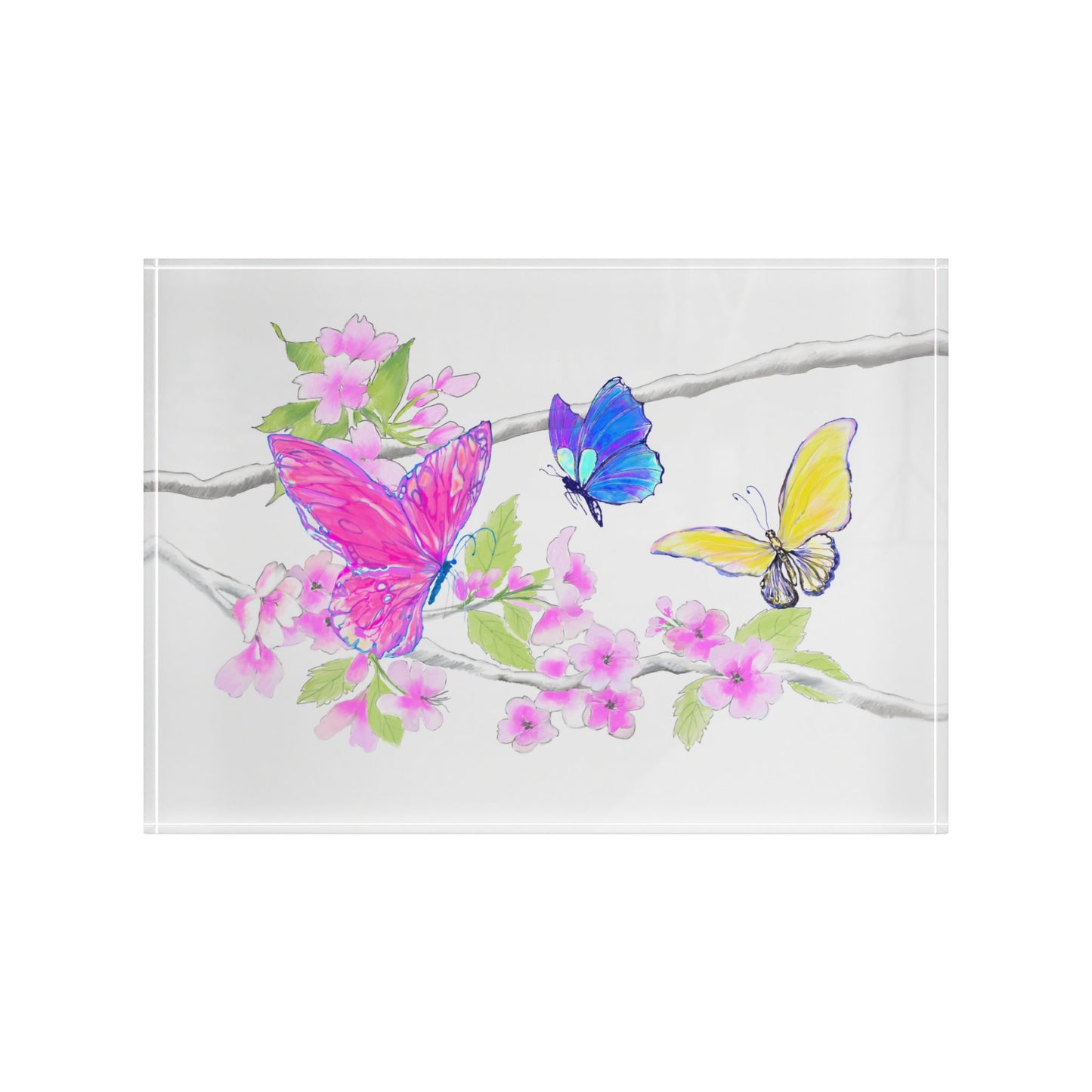 Blossom Whirl Acrylic Art Block