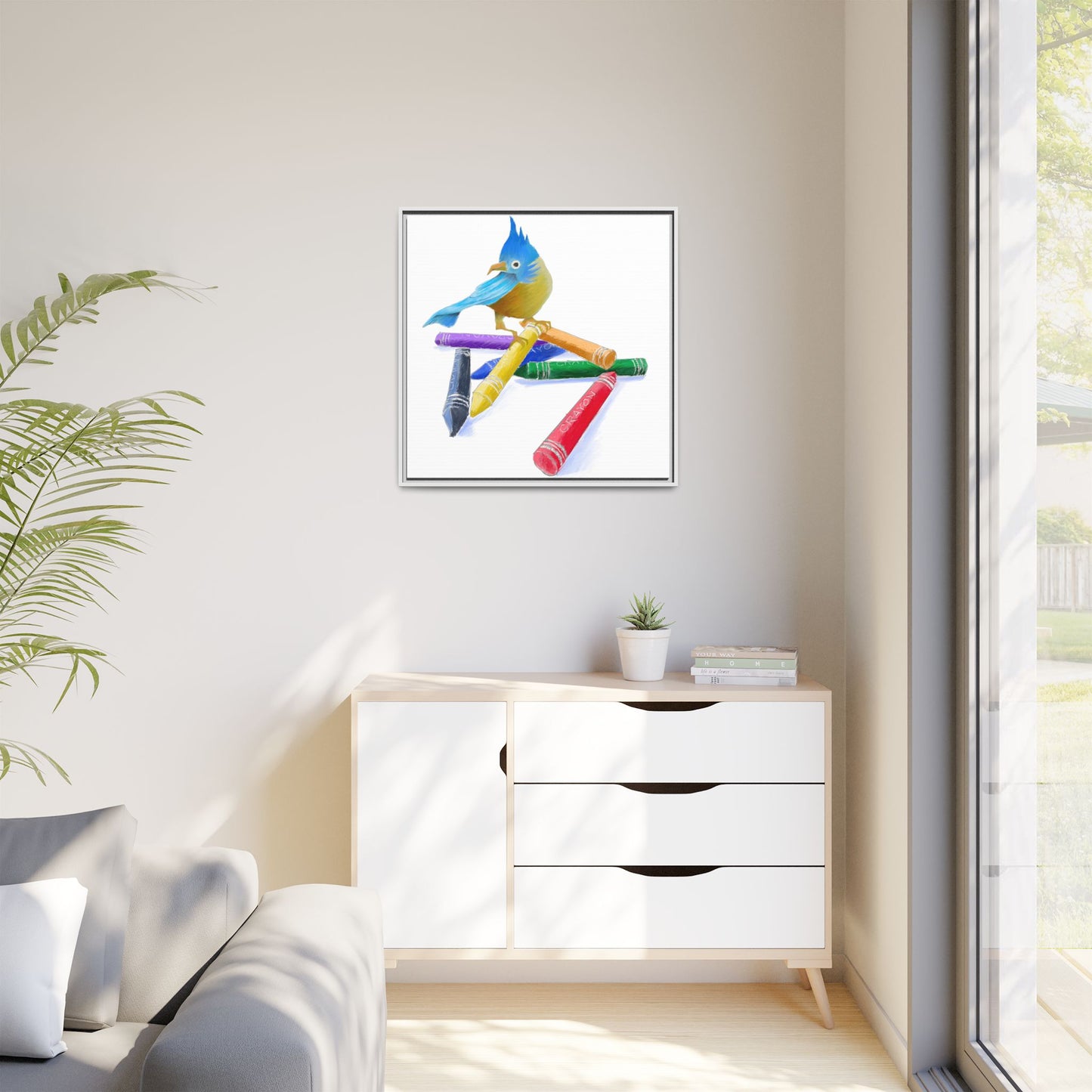 Jolly Birds Matte Canvas Framed