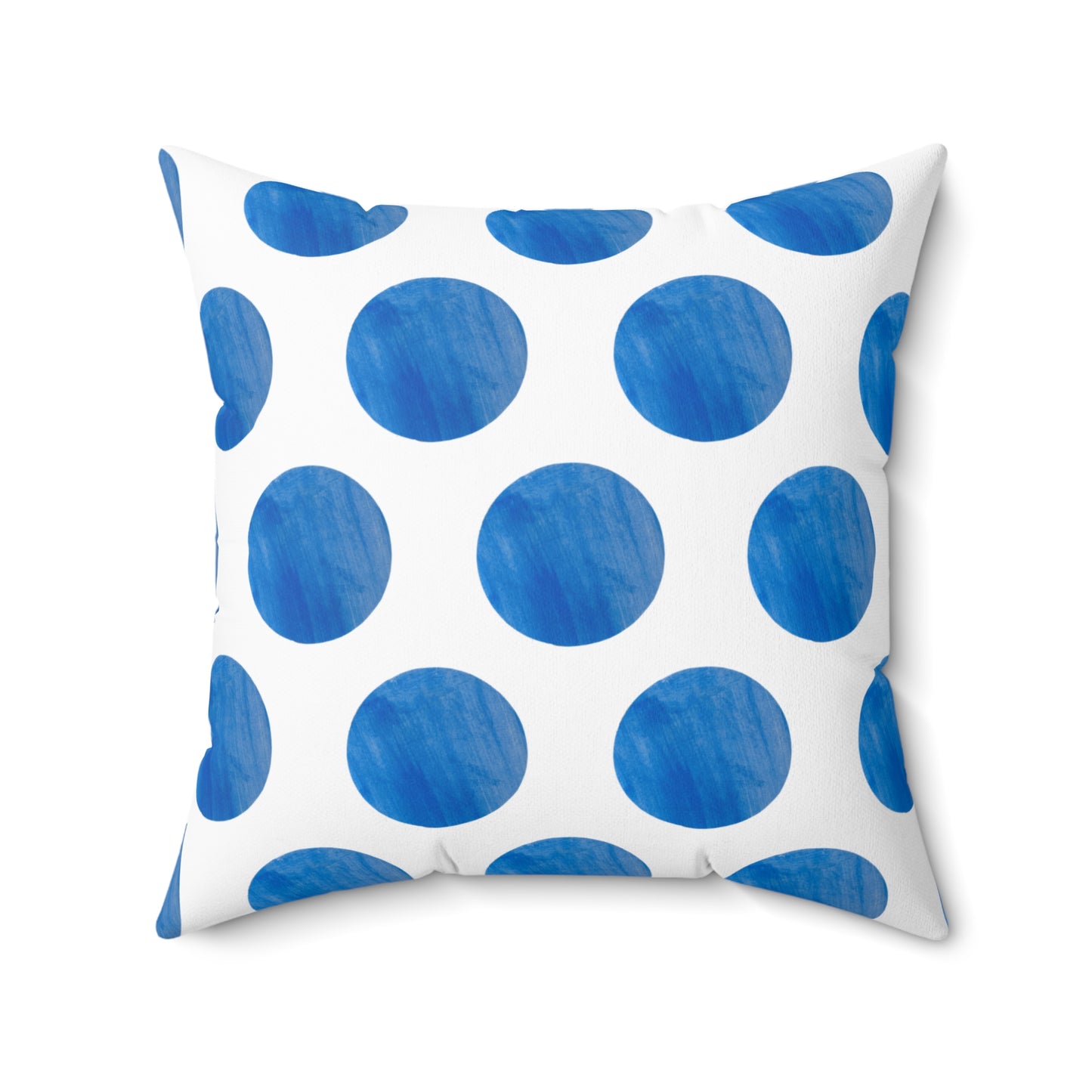 Polka Dot Palette Polyester Square Pillow Blue