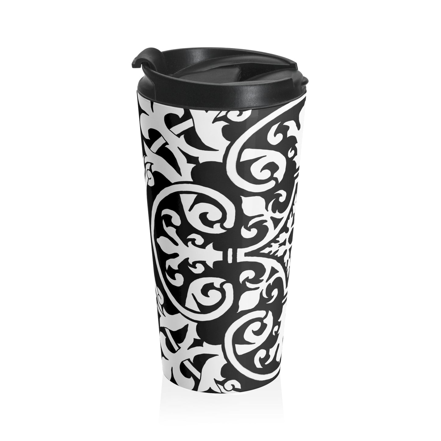 Scrollwork Stainless Steel Travel Mug "Squander your life for a purpose"