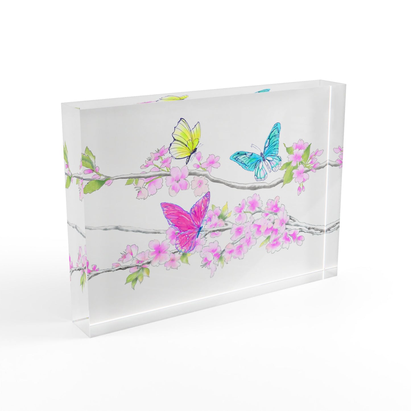 Blossom Whirl Acrylic Art Block