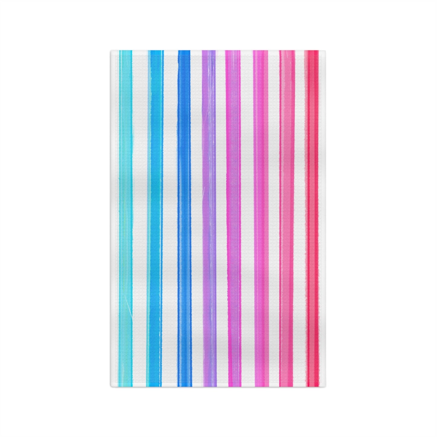 Watercolor Stripes Microfiber Tea Towel