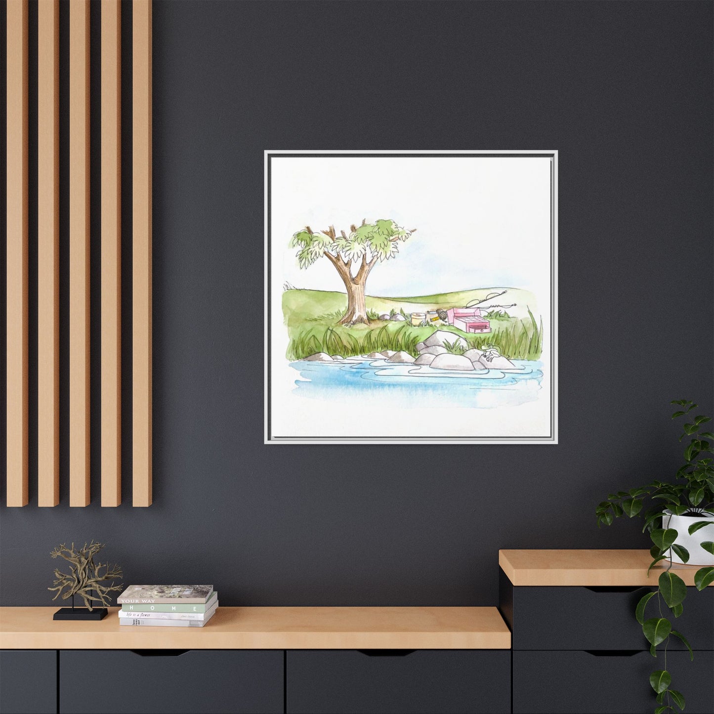 Kitty Fun Matte Canvas Framed