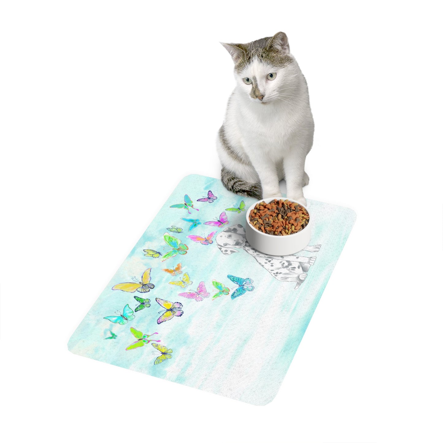 Dogi Butterfly Flutter Pet Food Mat Dalmatian