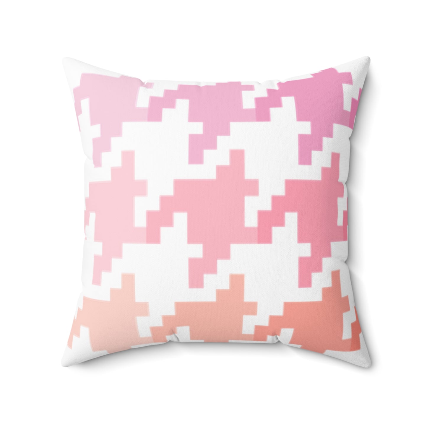 Hounds Tooth Fun Pillow Pink