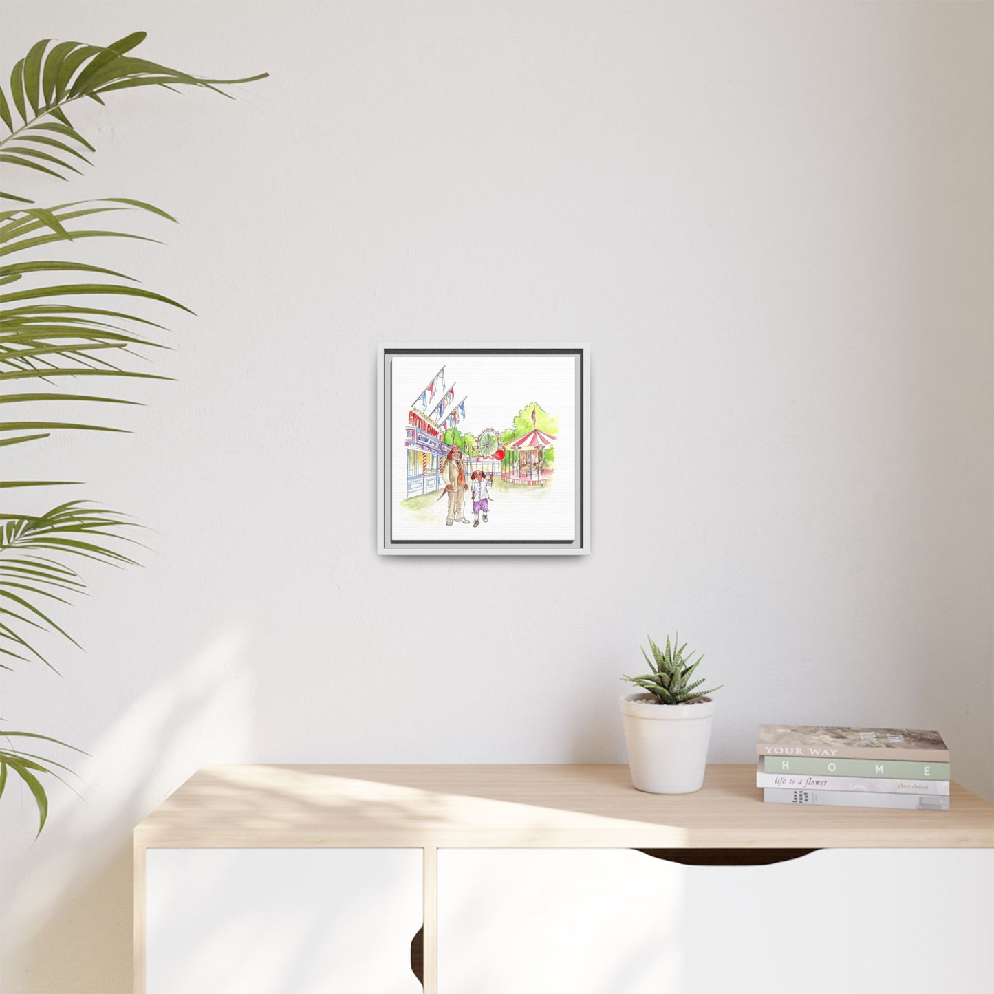 Dogi Fun Matte Canvas Framed
