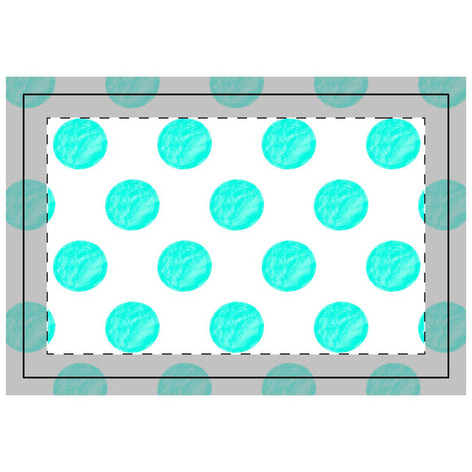 Polka Dot Polyester  Quilted Placemat - Polka Dot Aqua