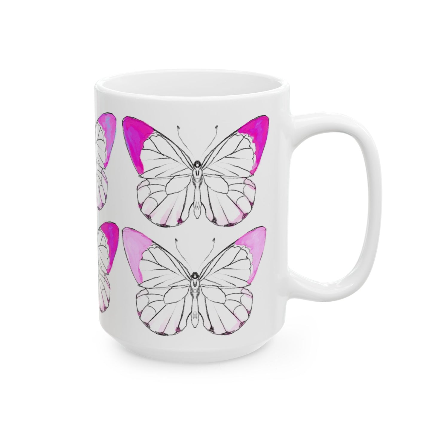 Chroma Ceramic Mug, (11oz, 15oz) Pink