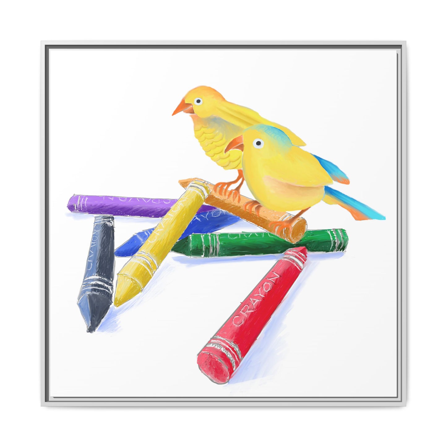 Jolly Birds Matte Canvas Framed