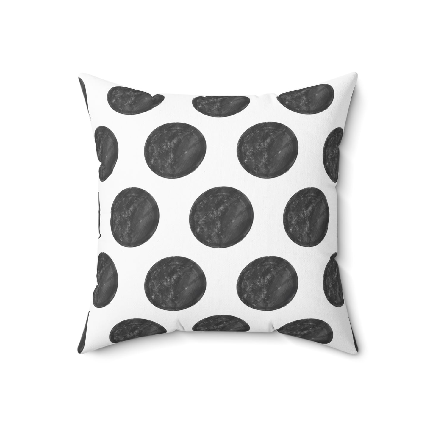 Polka Dot Palette Polyester Square Pillow Black