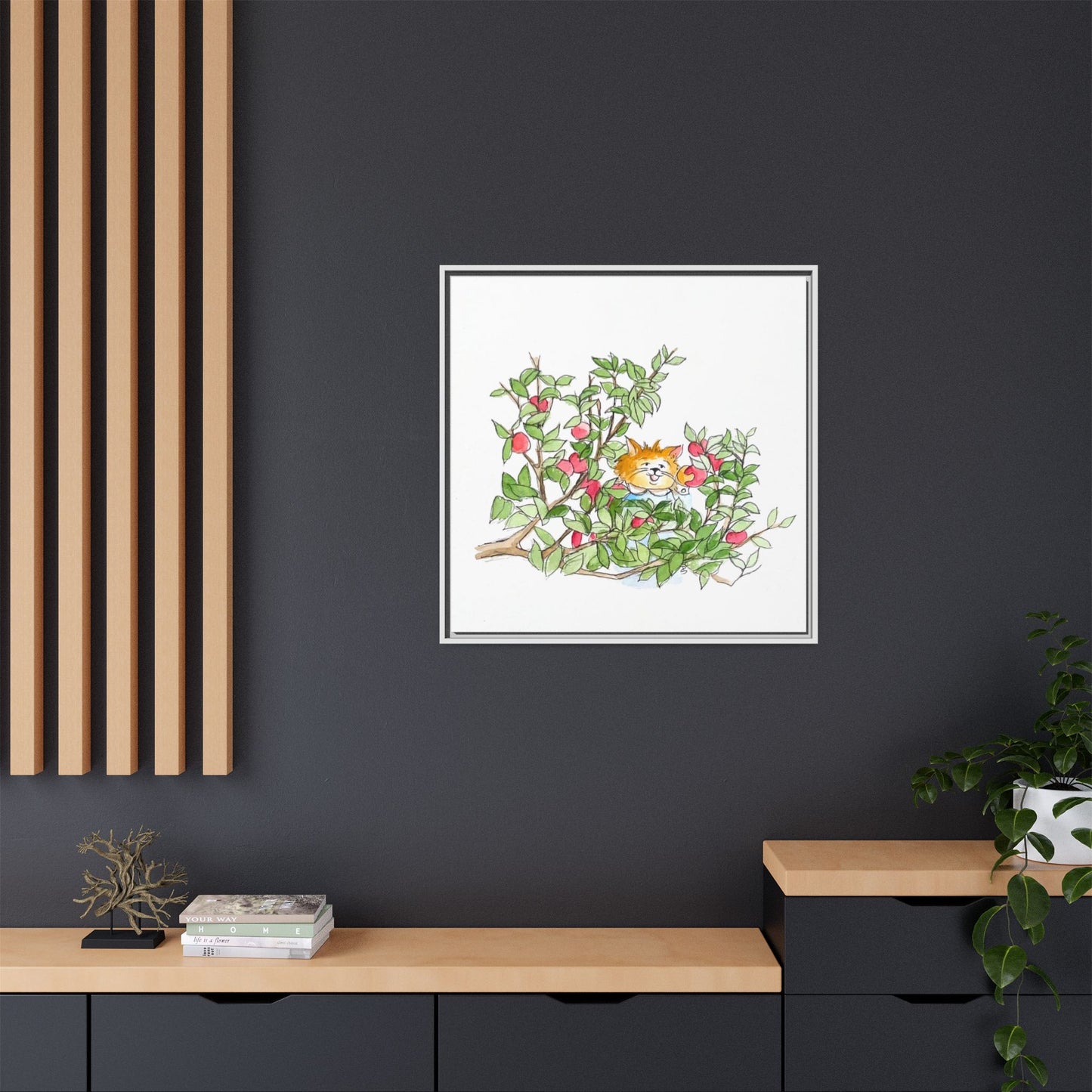 Kitty Fun Matte Canvas Framed