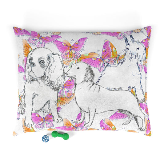 Dogi Butterfly Flutter Pet Bed Pink and Orange