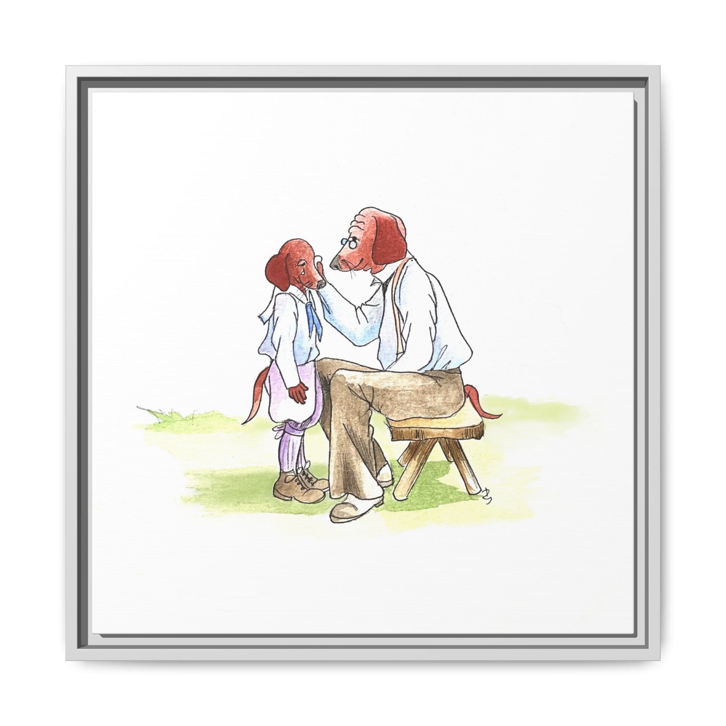 Dogi Fun Matte Canvas Framed