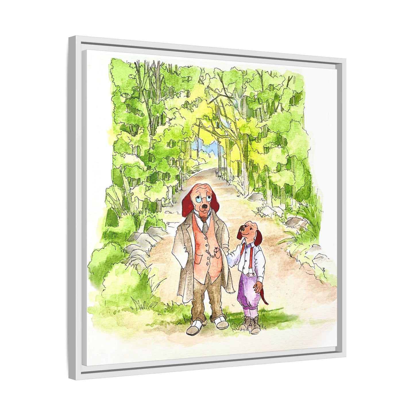 Dogi Fun Matte Canvas Framed