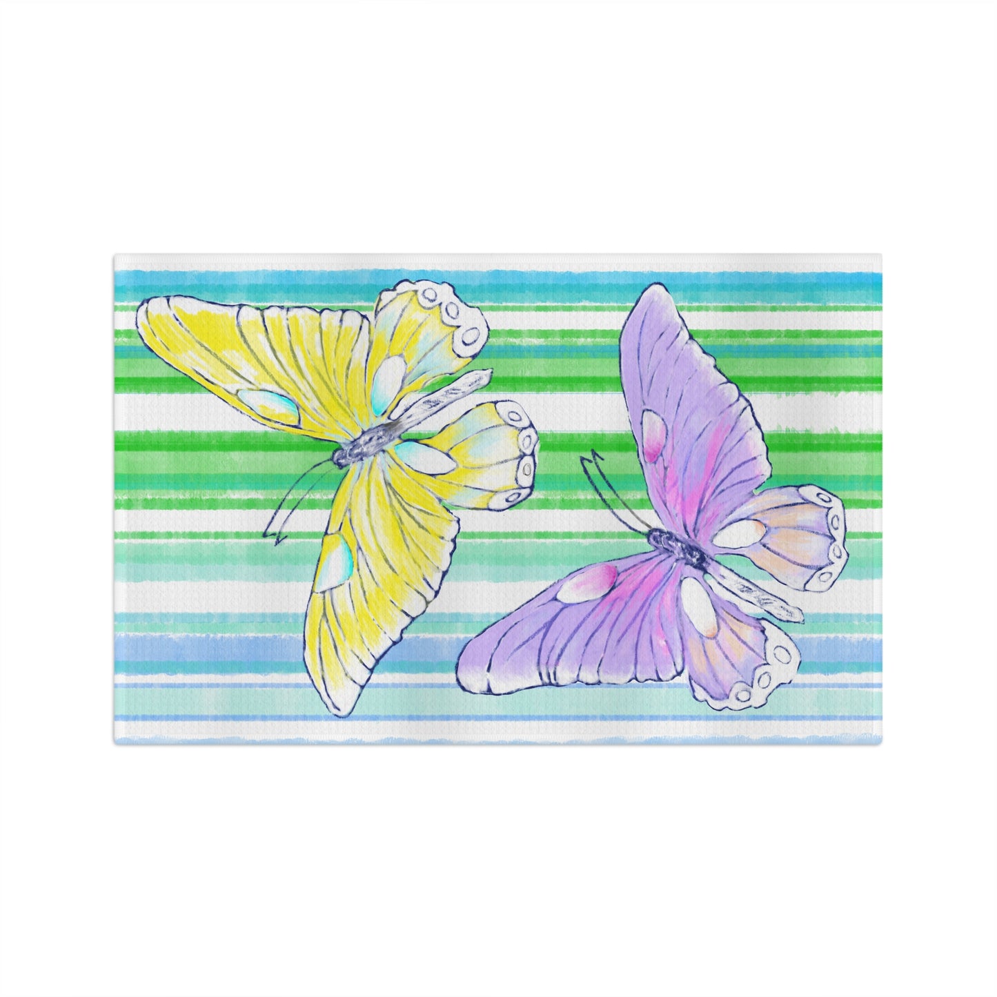 Dish Towels Microfiber Butterfly Stripes