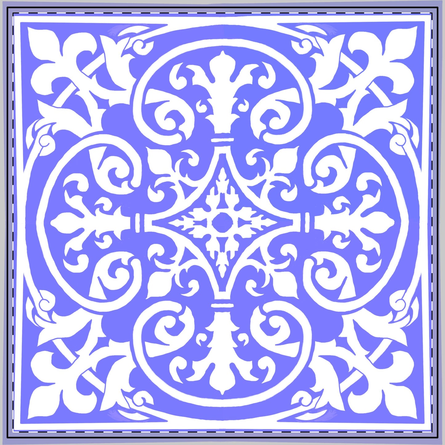 Scrollwork Tablecloths Blue