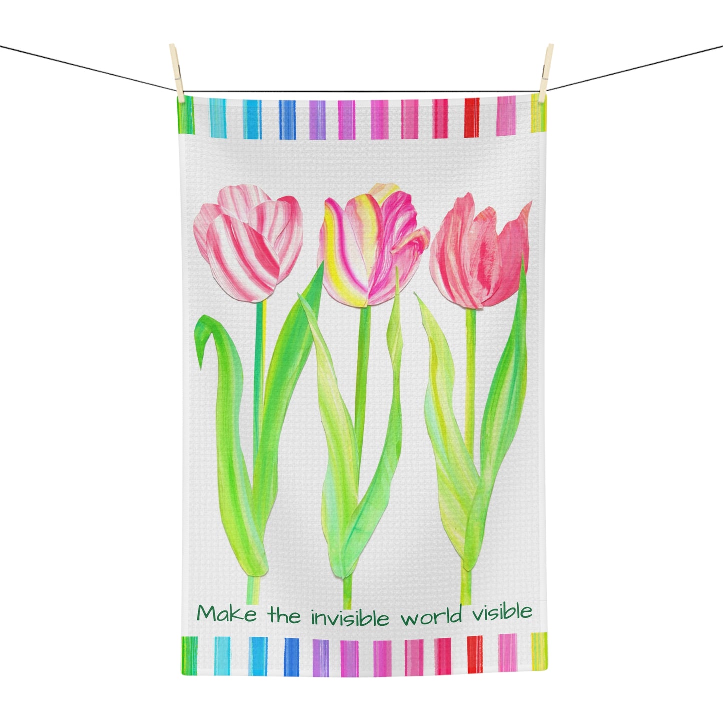 Vibrant Tulip Microfiber Tea Towel Make the invisible world visible