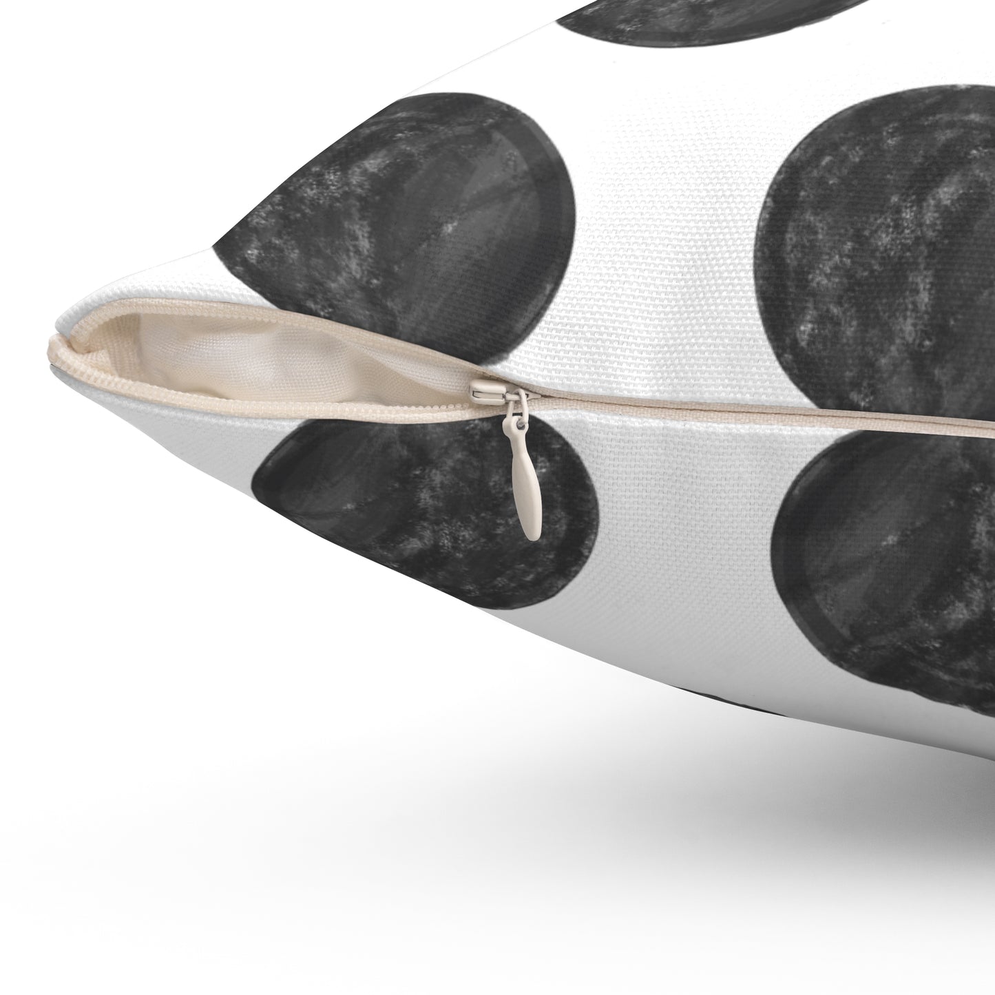 Polka Dot Palette Polyester Square Pillow Black