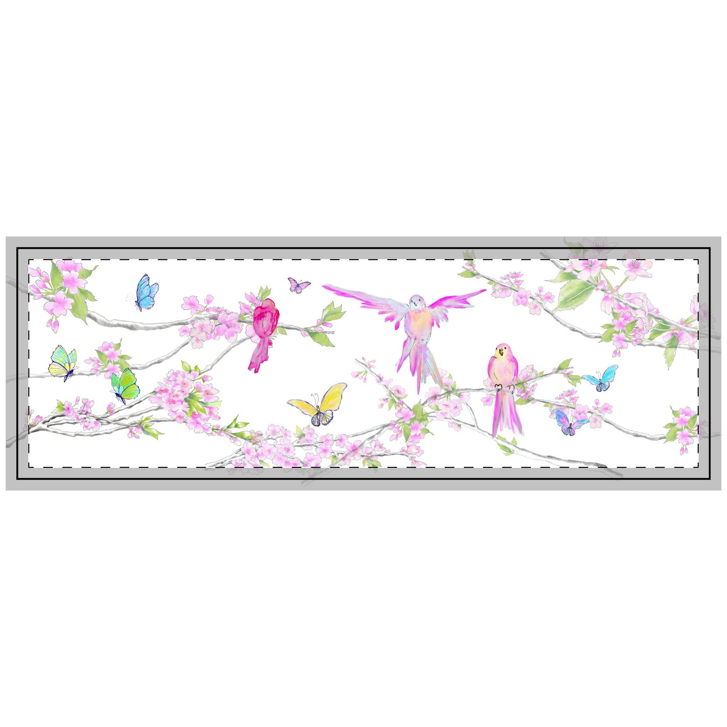 Blossom & Birds Quilted Bed Runner