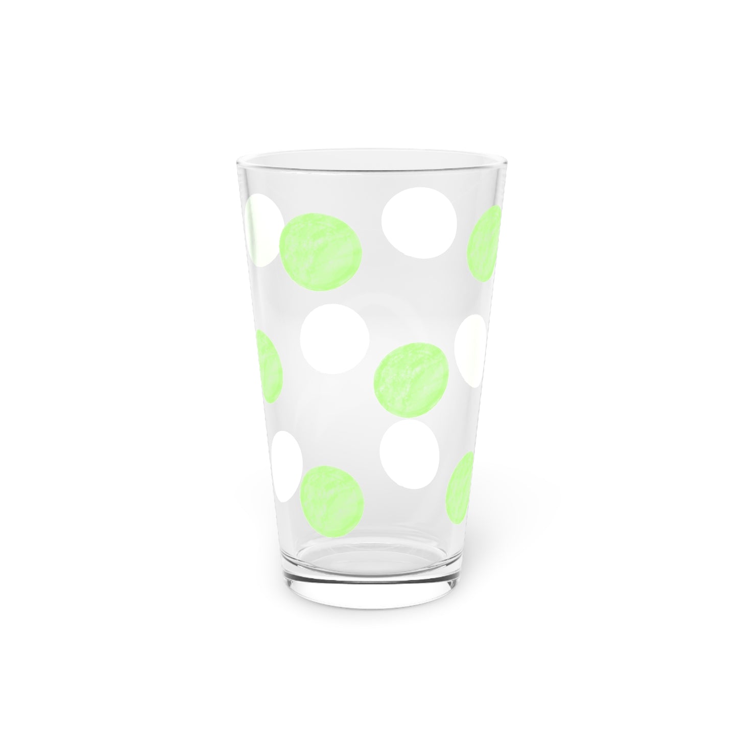 Polka Dot in Lime, Pint Glass, 16oz