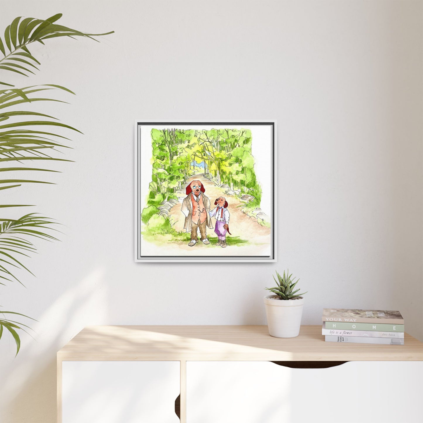 Dogi Fun Matte Canvas Framed