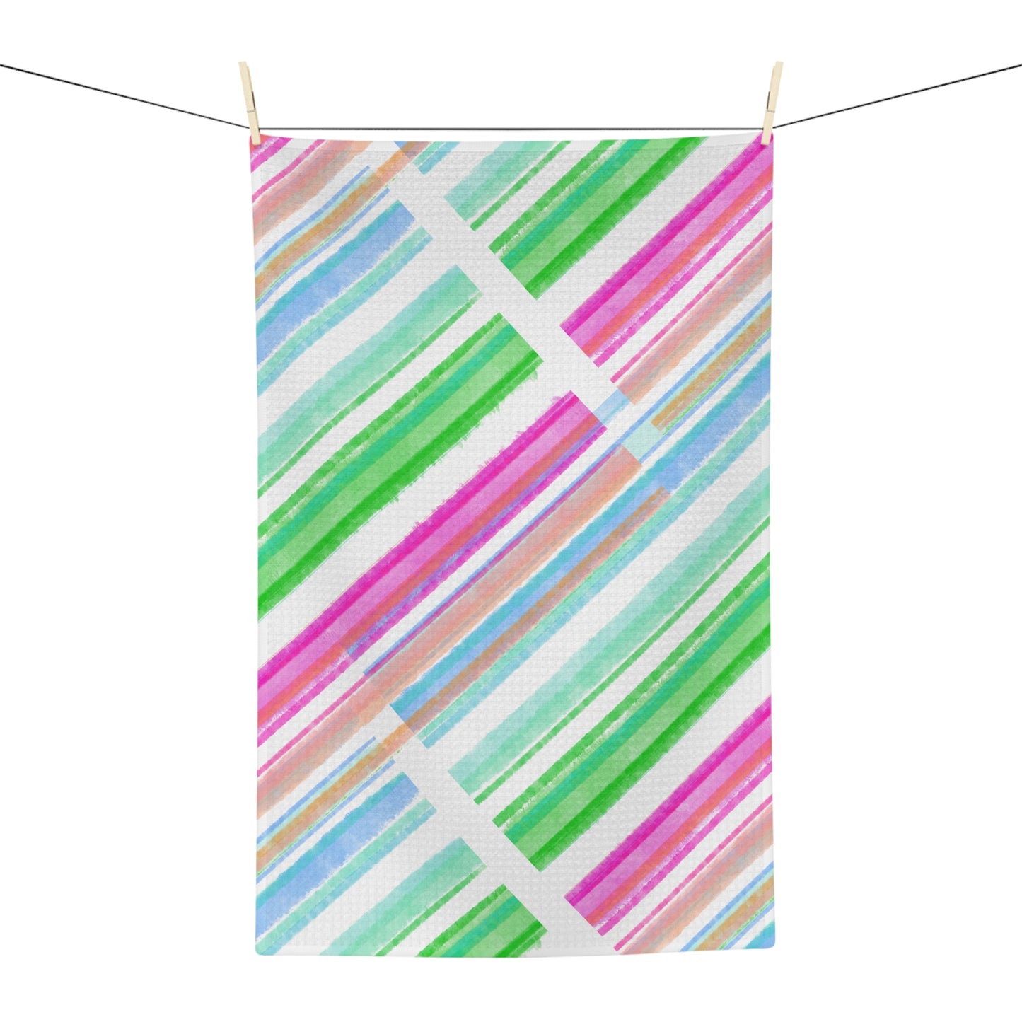 Diagonal Stripes Tea Towel