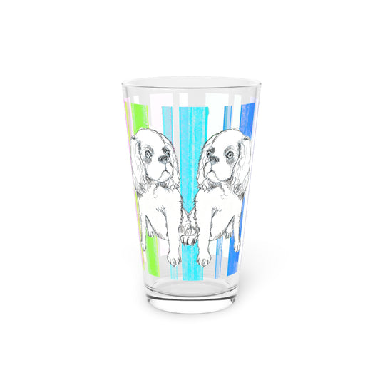 Dogi Fun Pint Glass, 16 oz Cocker Spaniel
