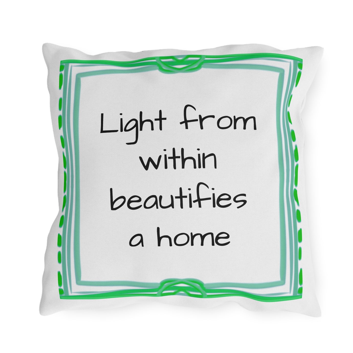 Chroma Outdoor Pillow Raspberry Orange "Light from within..."