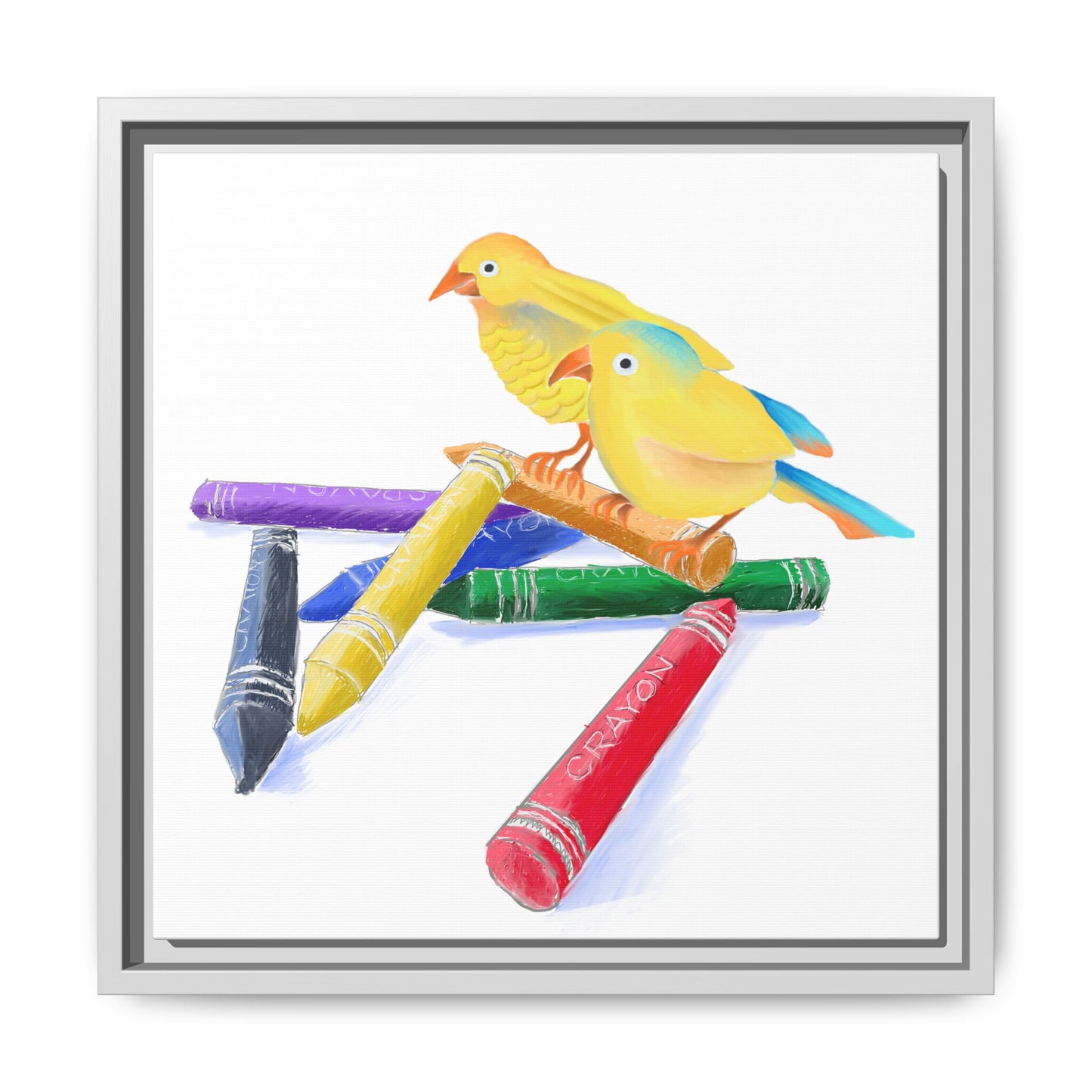 Jolly Birds Matte Canvas Framed
