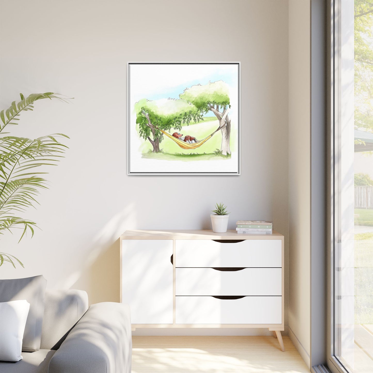 Dogi Fun Matte Canvas Framed