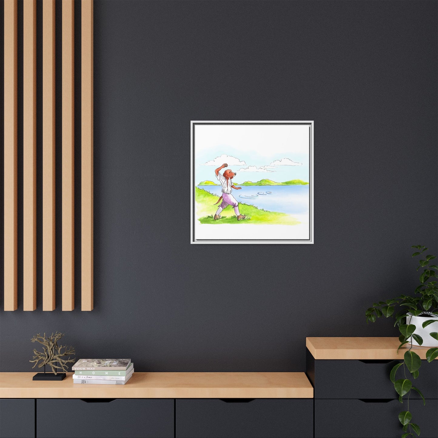 Dogi Fun Matte Canvas Framed