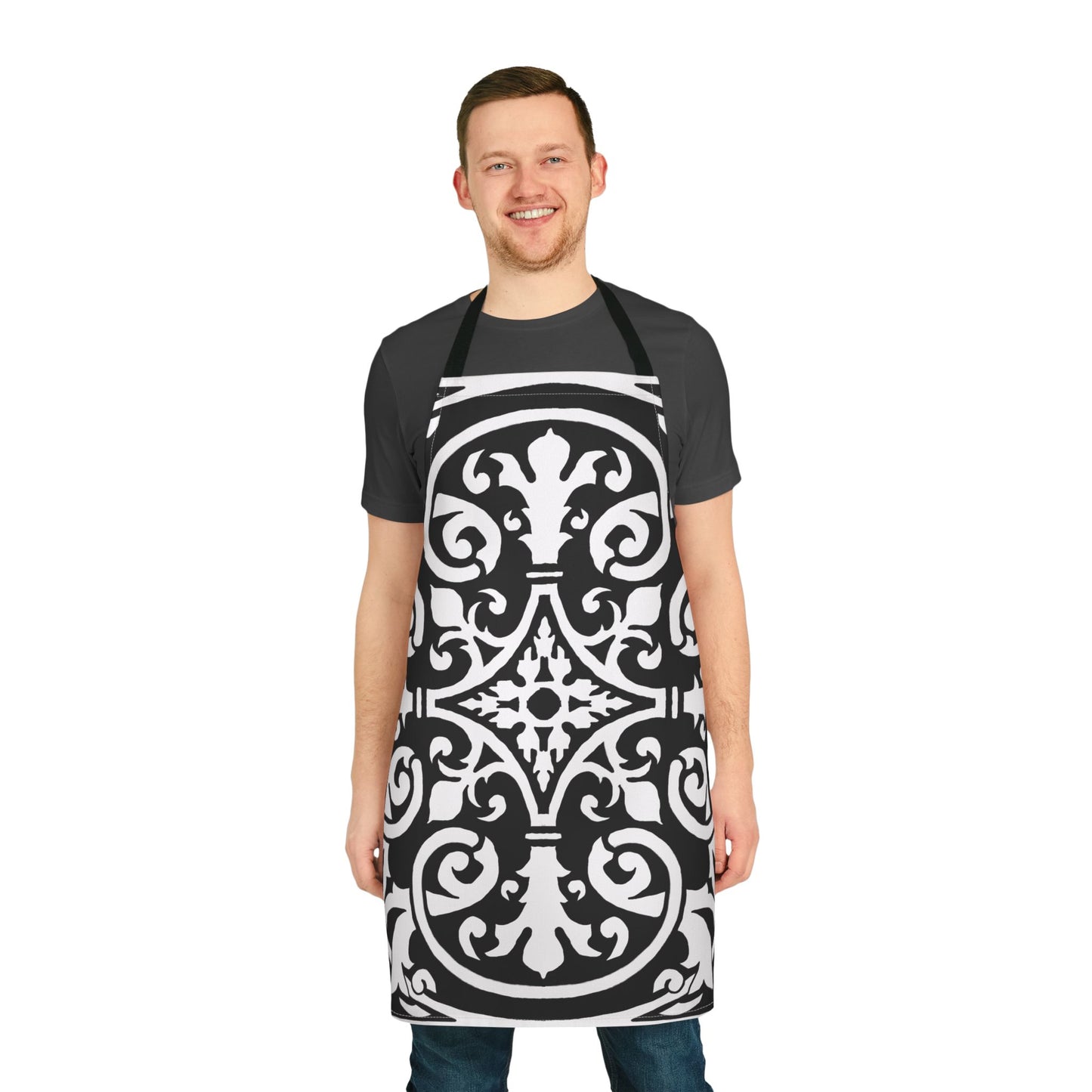 Scrollwork Apron Black