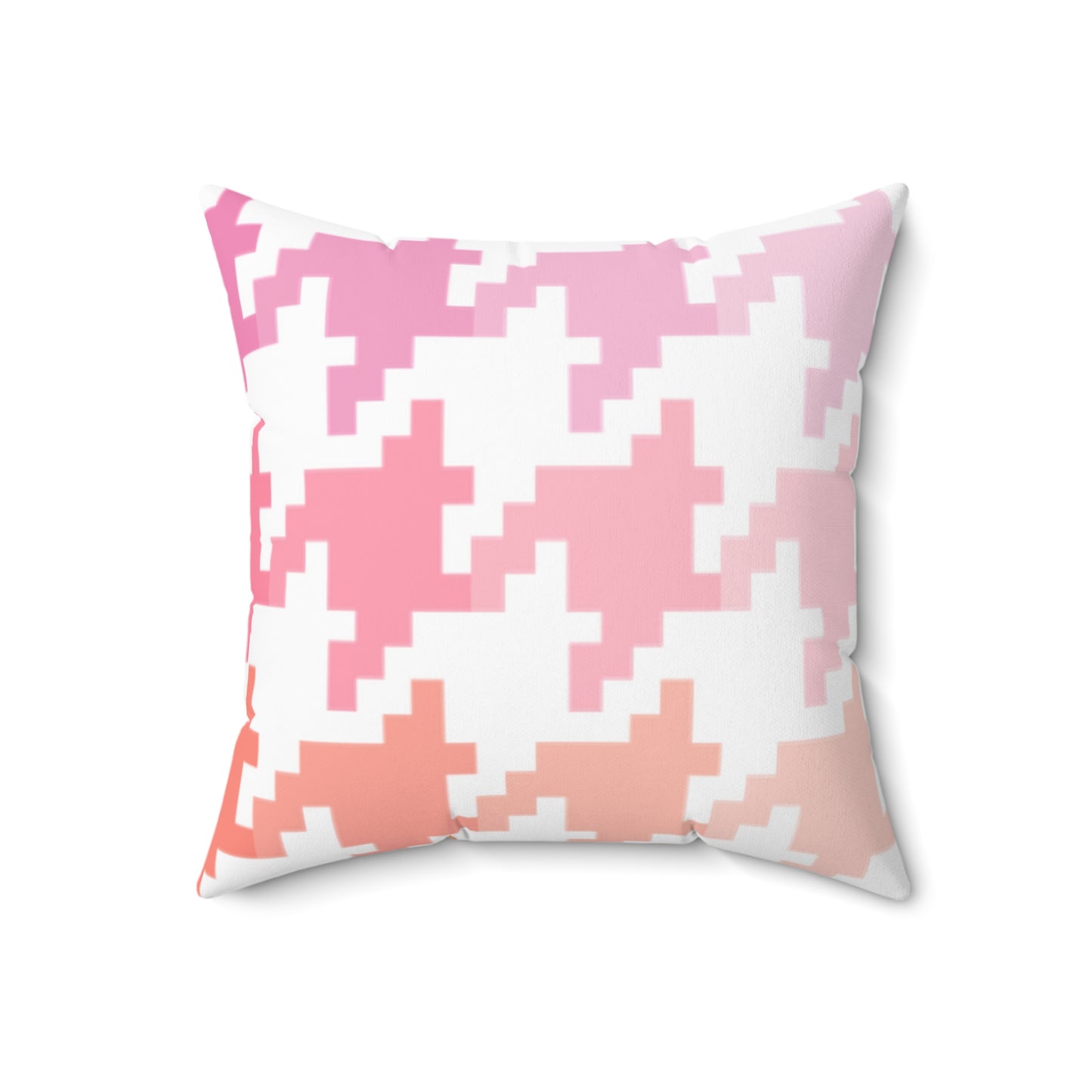 Hounds Tooth Fun Pillow Pink