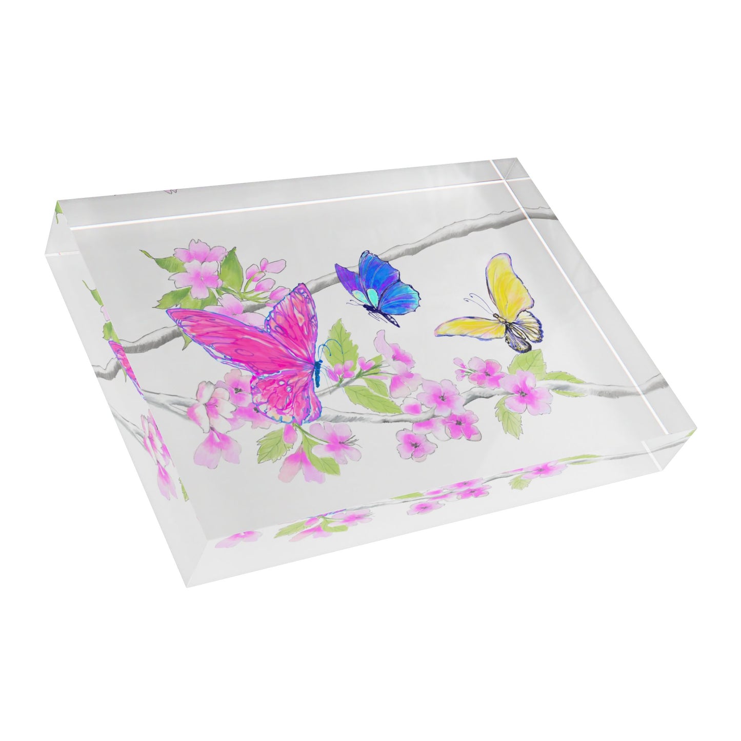 Blossom Whirl Acrylic Art Block