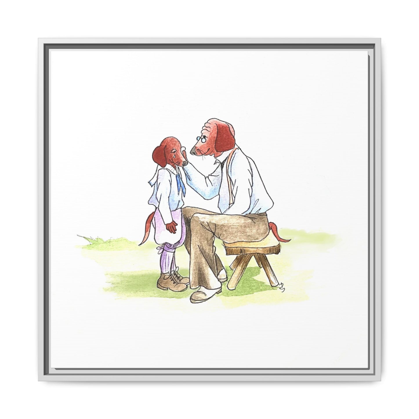 Dogi Fun Matte Canvas Framed