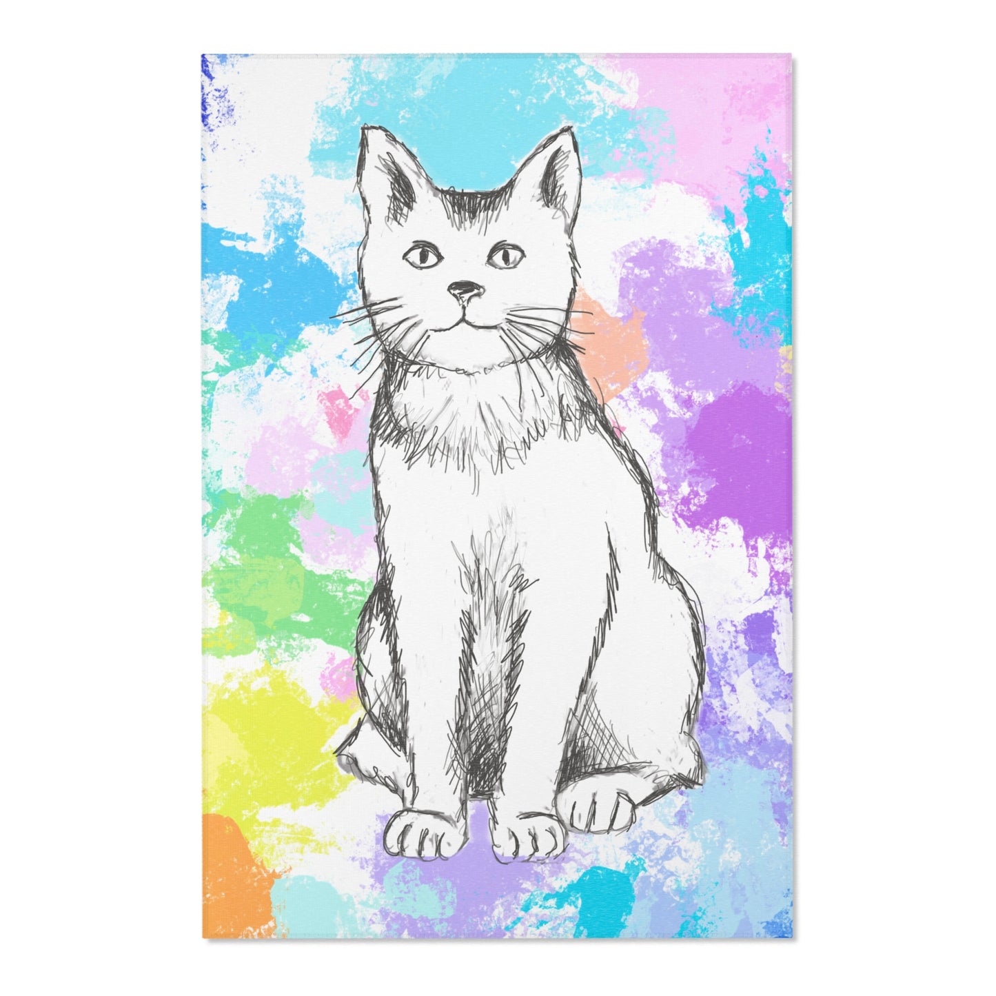 Kitty Fun Vertical Indoor Area Rugs