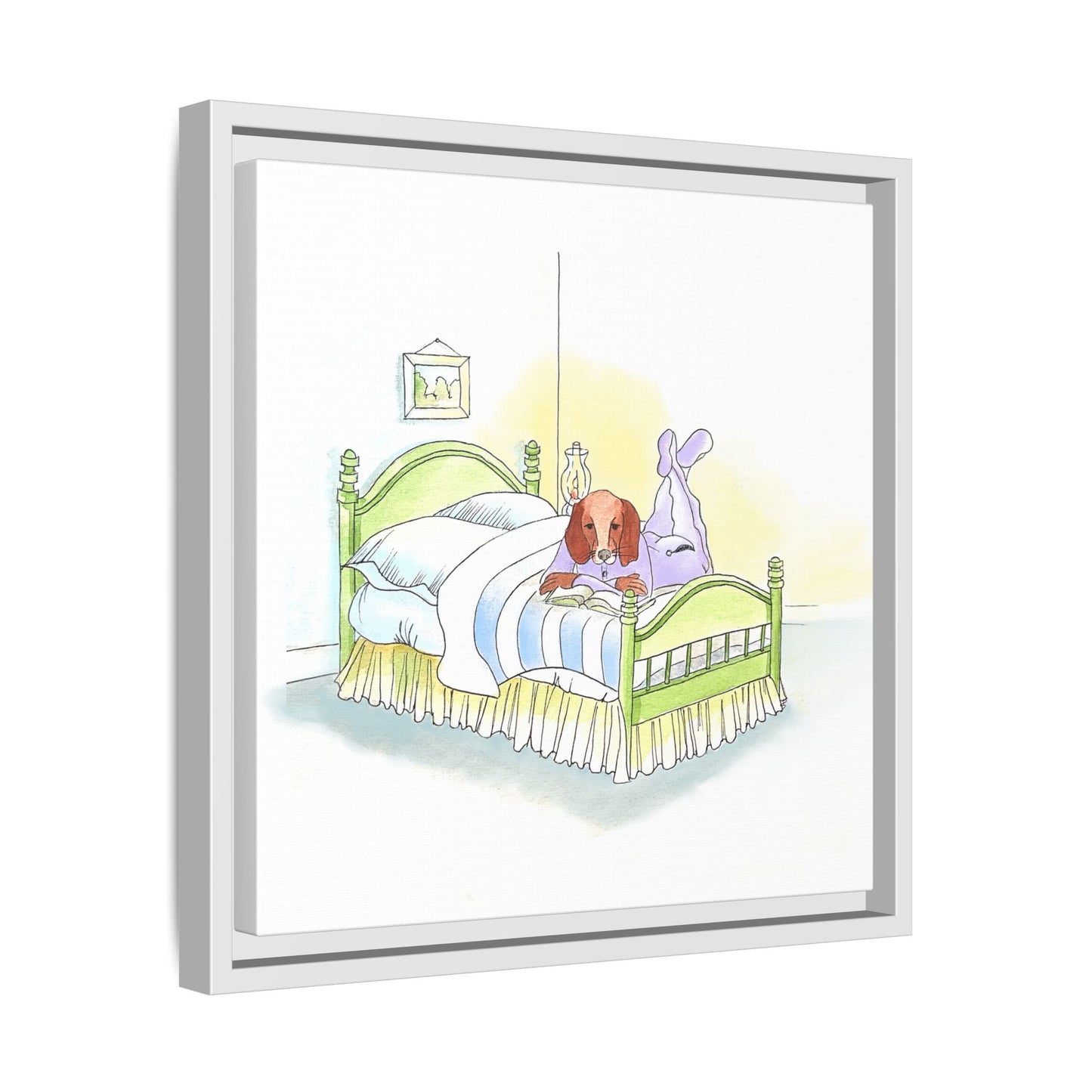 Dogi Fun Matte Canvas Framed