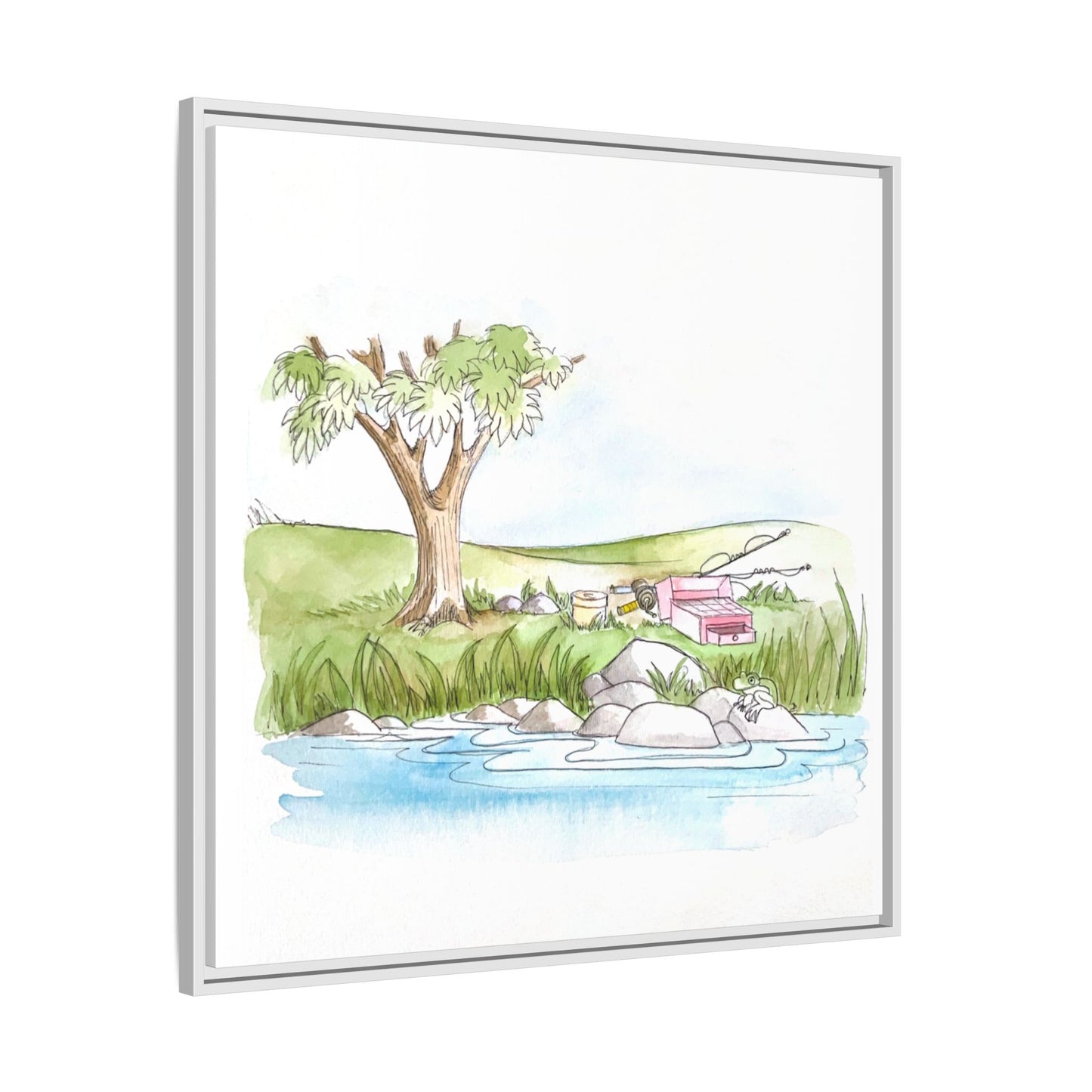 Kitty Fun Matte Canvas Framed