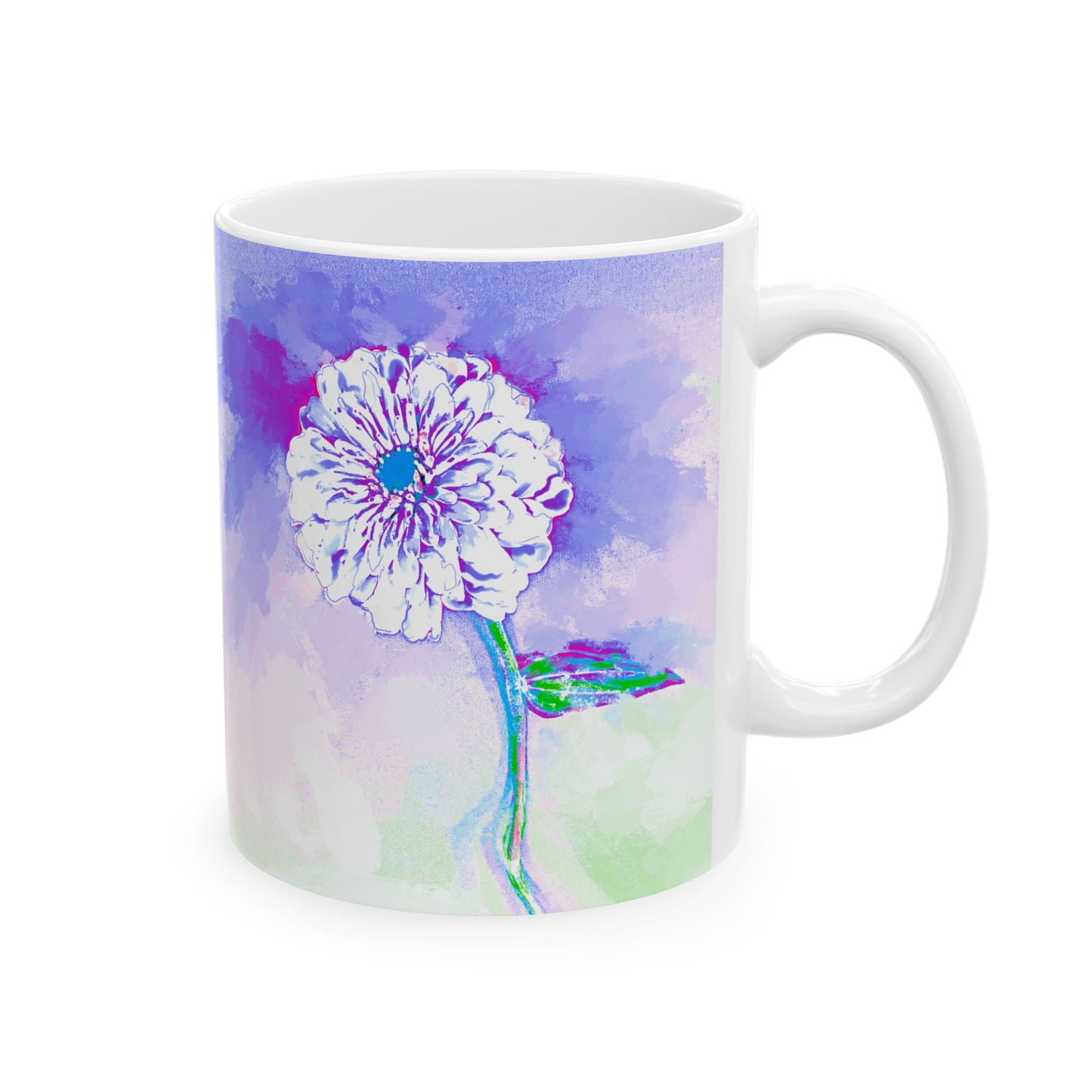 Zinnia Color Splash Mug Purple “Dare to Be Humble”