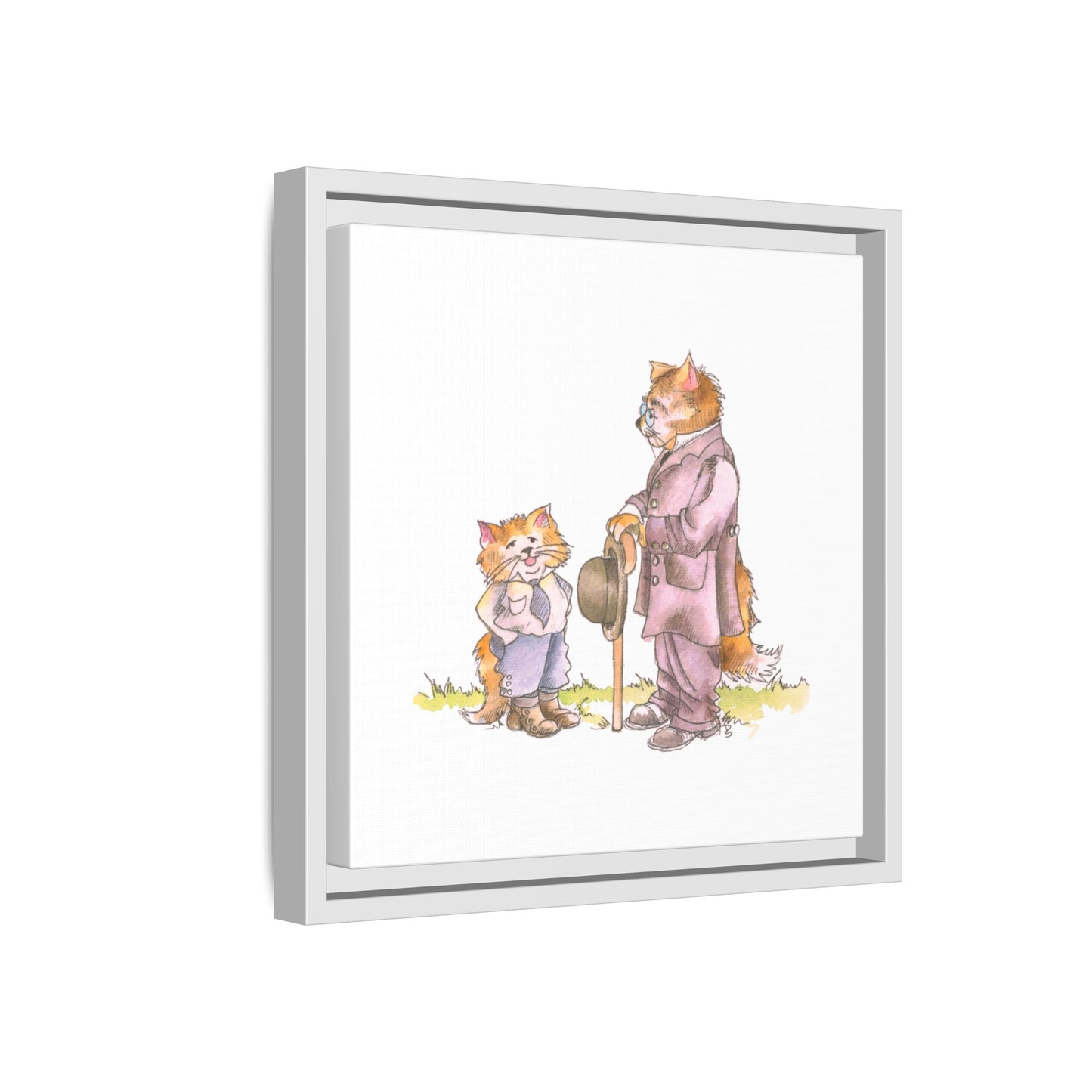 Kitty Fun Matte Canvas Framed