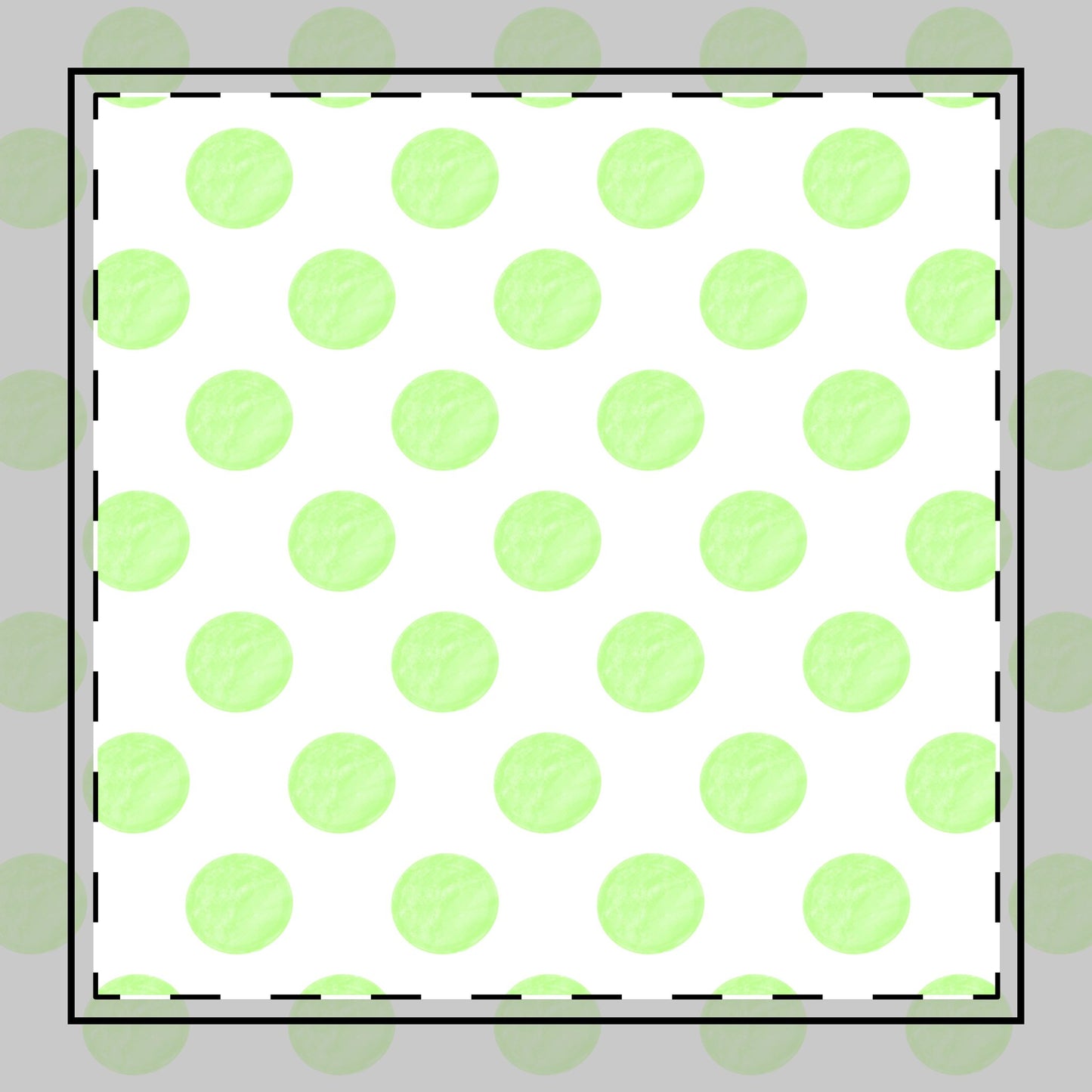 X Polka Dot Poly Twill Napkin, Lime, Bright White Fabric Background